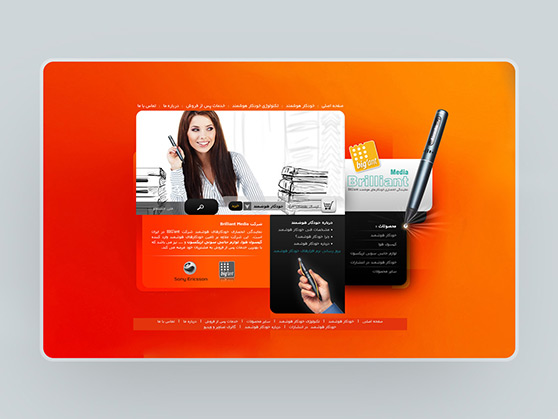 طراحی گرافیک وب سایت خودکار هوشمند بریلینت، نمایندگی انحصاری شرکت BIG'ant در ایران